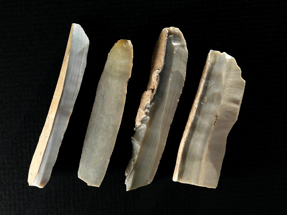 Neolithikum, Steinzeit, SOB, Oberlauterbach, Rössen, Stichbandkeramik, Klingen, Oberndorf