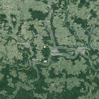 Frühmittelalter, Karte Orte Endung mit -dorf
